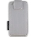 DV01180 - Etui à rabat aspect croco blanc vernis iPhone 3GS