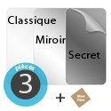 ECRANMP-IP4 - Set de 3 films protecteur écran miroir privé normal pour Apple iPhone 4