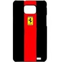FEGTG2RE - FEGTG2RE coque toucher rubber Ferrari Noire et Rouge pour Samsung Galaxy S II i9100