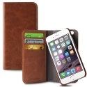 Etui Puro en 2 parties détachables Coque + Folio pour iPhone 6 Plus 5,5 pouces en cuir marron
