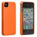 CMBARE-IP4S-ORA - Coque Case-mate Barely There iPhone 4S 4 Electric Orange 