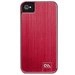 CMBARE-IP4S-ALURO - Coque Case-mate Barely Métal Brossé iPhone 4S 4 rouge