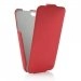 FONEX-FLIPS862R - Etui Fonex vertical ultra-fin pour iPhone SE rouge
