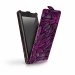 GTSLIMPRINT1LUM630 - Etui Slim à rabat vertical pour Nokia Lumia 630 avec impression Fleurs Fushia