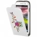 HPRN2L520CHOUETTEBRANCHE - Etui Flip à rabat blanc avec motif Chouette sur une branche pour Nokia Lumia 520