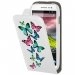 HPRN2L520PAPILLONS - Etui Flip à rabat blanc avec motif papillons pour Nokia Lumia 520