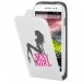 HPRN2L520SEXYGIRL - Etui Flip à rabat blanc avec motif Femme assise Sexy Girl pour Nokia Lumia 520