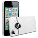 NZCHROME-IP4-BLA - Coque Nzup Chrome blanche pour iPhone 4S 4 