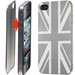 TOPALUIP4-SILVUK - Plaque arrière repositionnable UK iPhone 4S