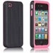 TOUGH-IPHONE4-RO - Coque Case-Mate Hybrid Tough noir rose pour iPhone 4