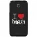 TPU1DES510COEURBREIZH - Coque souple pour HTC Desire 510 avec impression Motifs coeur rouge I Love Breizh