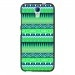 TPU1DES620AZTEQUEBLEUVER - Coque souple pour HTC Desire 620 avec impression Motifs aztèque bleu et vert