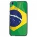 TPU1DES820DRAPBRESIL - Coque Souple en gel noir pour HTC Desire 820 avec impression Motifs drapeau du Brésil