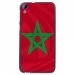 TPU1DES820DRAPMAROC - Coque Souple en gel noir pour HTC Desire 820 avec impression Motifs drapeau du Maroc