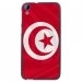TPU1DES820DRAPTUNISIE - Coque Souple en gel noir pour HTC Desire 820 avec impression Motifs drapeau de la Tunisie