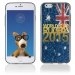 TPU1IPHONE6GOLDAUSTRALIE - Coque Souple en gel pour Apple iPhone 6 avec impression logo rugby doré et drapeau de l'Australie