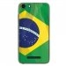 TPU1LENNY2DRAPBRESIL - Coque souple pour Wiko Lenny 2 avec impression Motifs drapeau du Brésil