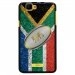 TPU1RAINBOWBALLONAFRIQUESUD - Coque Souple en gel pour Wiko Rainbow avec impression ballon de rugby et drapeau de l'Afrique du Sud
