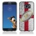TPU1S6EDGEBALLONANGLETERRE - Coque Souple en gel pour Samsung Galaxy S6 Edge avec impression ballon de rugby et drapeau de l'Angl