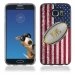 TPU1S6EDGEBALLONUSA - Coque Souple en gel pour Samsung Galaxy S6 Edge avec impression ballon de rugby et drapeau des Ã‰tat