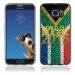 TPU1S6EDGEGOLDAFRIQUESUD - Coque Souple en gel pour Samsung Galaxy S6 Edge avec impression logo rugby doré et drapeau de l'Afr