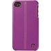 TREXTA-IP4-CLASSYVIO - Coque Trexta Classy cuir violet pour iPhone 4 4S