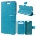 WALLETONEA9BLEU - Etui portefeuille turquoise pour HTC One-A9 avec rabat latéral articulé fonction stand