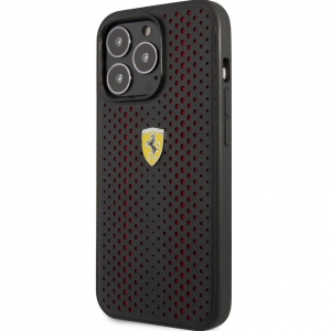 Coque Ferrari Effet Carbone Pour iPhone 11 Pro Max - Rouge
