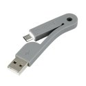 4SMARTMICROUSBGRIS - Câble de recharge et de synchronisation micro-USB coloris gris 