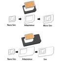 ADAPTNANOSIM - Adaptateur carte NanoSim en MicroSim ou en Carte Sim classique