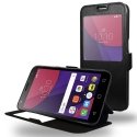 BOOKVIEWPIXI45NOIR - Etui pour Rise 51 et Pixi-4 5.0 avec rabat latéral fonction stand patte magnétique