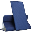 BOOKX-IP14PLUSBLEU - Etui iPhone 14 Plus rabat latéral fonction stand coloris bleu