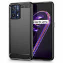CARBOBRUSH-REALME9PRO - Coque RealMe 9 Pro antichoc coloris noir aspect carbone