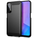 CARBOBRUSH-REALMEC21 - Coque RealMe C21 antichoc coloris noir aspect carbone