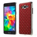 COVDIAMGRANDPRIMEROUGE - Coque rigide aspect diamants fond rouge Samsung Galaxy Grand-Prime SM-G530h