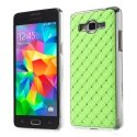 COVDIAMGRANDPRIMEVERT - Coque rigide aspect diamants fond vert Samsung Galaxy Grand-Prime SM-G530h