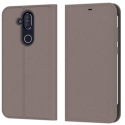 CP-281GREY - Etui Nokia 8.1 CP-281 beige rabat latéral logement carte