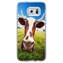 CRYSGALS7EDGEVACHE - Coque rigide transparente pour Samsung Galaxy S7-Edge avec impression Motifs vache