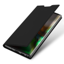 DUX-FOLIONOTE20 - Etui Galaxy Note-20 gris foncé fin avec rabat latéral aimant invisible et coque souple
