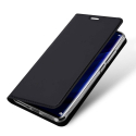 DUX-FOLIOP40LITEE - Etui Huawei P40 Lite E noir fin avec rabat latéral aimant invisible et coque souple