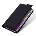 DUX-FOLIOS23PLUS - Etui Galaxy S23+ noir fin avec rabat latéral aimant invisible et coque souple