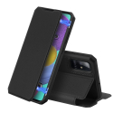 DUXSKINX-S23ULTRA - Etui antichoc Galaxy S23 Ultranoir fin avec rabat latéral aimant invisible et coque arrière flexible
