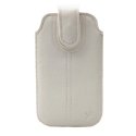 DV0927-POUCHXLBLANC - Etui eco-cuir blanc iPhone 7 système sangle Pull-Up fermeture magnétique