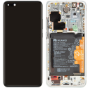 FACE-P40PROGRIS - Ecran complet origine Huawei P40 PRO Crystal Vitre + Ecran LCD + chassis avec batterie