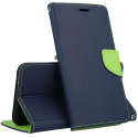FANCY-Y6PBLEU - Etui Huawi Y6p rabat latéral bleu logements cartes fonction stand