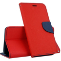 FANCY-Y6PROUGE - Etui Huawi Y6p rabat latéral rouge logements cartes fonction stand