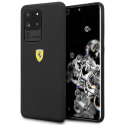 FESSIHCS69BK - Coque souple Ferrari Galaxy-S20 Ultra noir mat en silicone