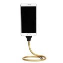 FLEXIBLEDATA-USBCGOLD - Cable et support flexible USB-C pour bureau et voiture Galaxy S8 gold