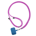 FPTCOU-FUSHIA - Cordon tour de cou fushia détachable et ajustable fixation universelle pour coque téléphone