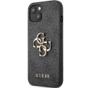 GUHCP13M4GMGGR - Coque Guess noire pour iPhone 13 avec logo métal doré